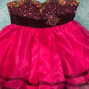 Short hot pink party/formal dress